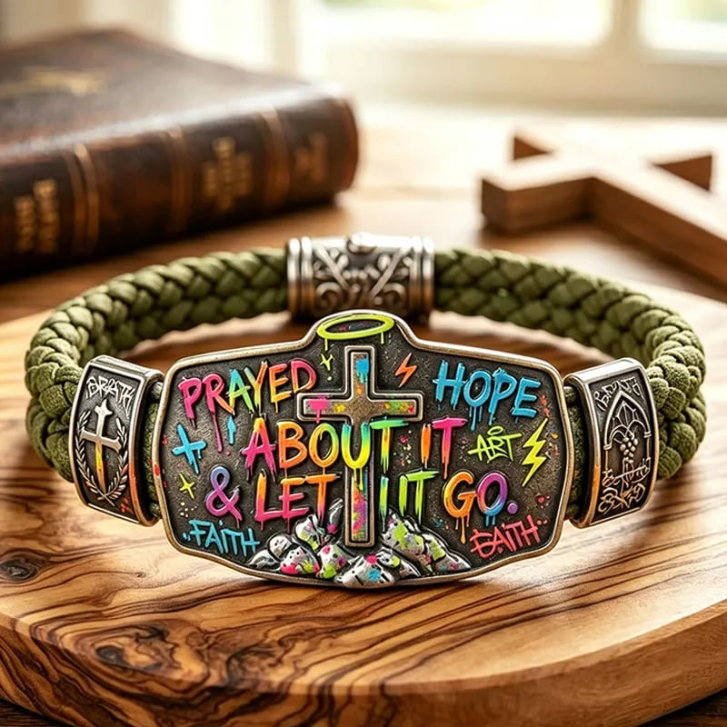 ✝️Faith Over Fear Bracelet – Christian Cross Bracelet✨🌸