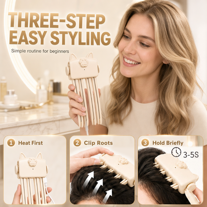 💇 Wireless Heated Root Styler for Instant Hair Volume