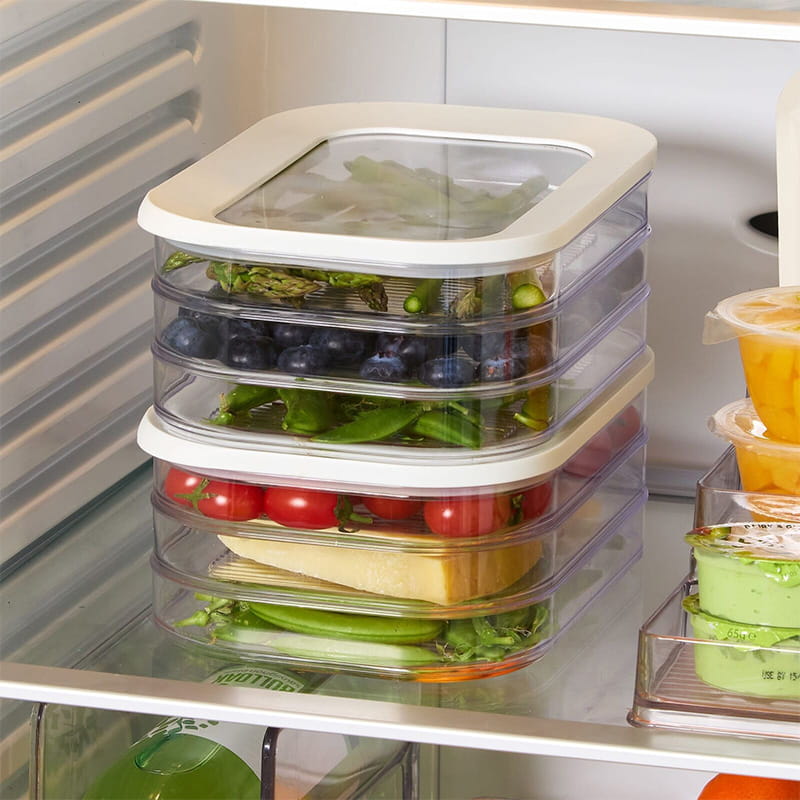 🔥Hot Sale 40% OFF🔥Food Storage Containers with Lid Clear Fridge Crisper