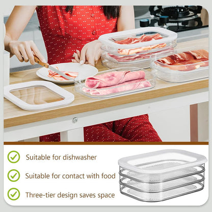 🔥Hot Sale 40% OFF🔥Food Storage Containers with Lid Clear Fridge Crisper
